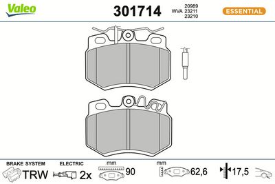 SET PLACUTE FRANA FRANA DISC VALEO 301714