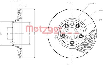 METZGER 6110592 Тормозные диски для PORSCHE CAYENNE (9YA)