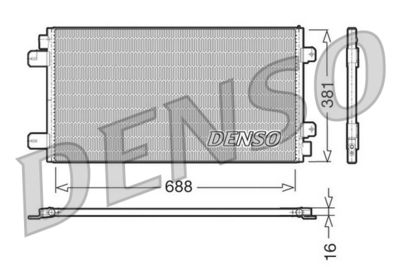 DENSO DCN23024 Радіатор кондиціонера для NISSAN (Ниссан)