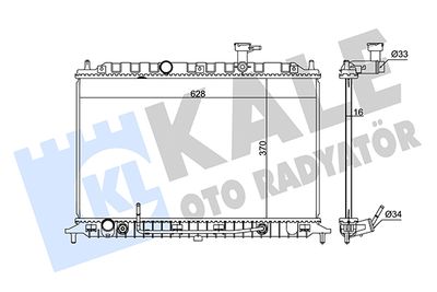 Радиатор, охлаждение двигателя KALE OTO RADYATÖR 348360 для KIA RIO