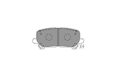Комплект тормозных колодок, дисковый тормоз KAVO PARTS KBP-2072 для HONDA PILOT