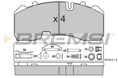 Brake pad set, disc brake