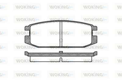 Комплект тормозных колодок, дисковый тормоз WOKING P3173.00 для MITSUBISHI PAJERO