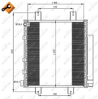 NRF 35856 Радиатор кондиционера  для DAIHATSU  (Дайхатсу Тревис)