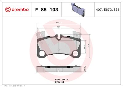 SET PLACUTE FRANA FRANA DISC BREMBO P85103