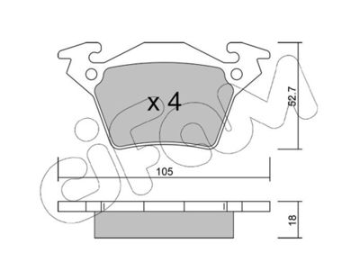 Brake Pad Set, disc brake 822-574-0