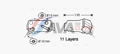 Масляный радиатор, автоматическая коробка передач AVA QUALITY COOLING BW3351