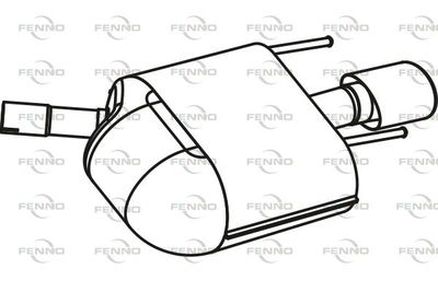 Глушитель выхлопных газов конечный FENNO P43128 для OPEL INSIGNIA
