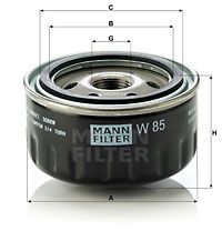 Масляный фильтр MANN-FILTER W 85 для RENAULT SUPER