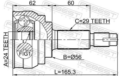 Joint Kit, drive shaft 0210-089