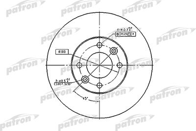 Тормозной диск PATRON PBD1032 для RENAULT LAGUNA