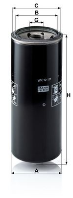 Palivový filtr MANN-FILTER WK 12 111
