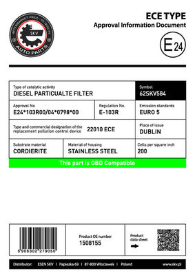 FILTRU FUNINGINE/PARTICULE SIST.DE ESAPAMENT