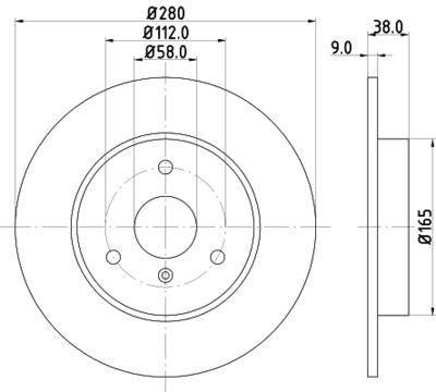 HELLA 8DD 355 106-601 Тормозные диски  для SMART CROSSBLADE (Смарт Кроссбладе)
