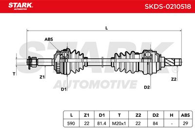 полуоска STARK SKDS-0210518