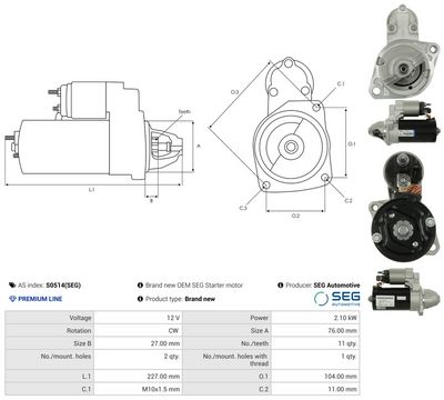 Startér AS-PL S0514(SEG)