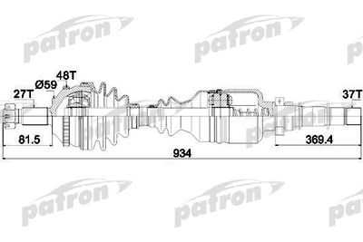 Приводной вал PATRON PDS0145 для FIAT ULYSSE