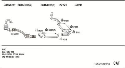 Układ wydechowy WALKER REK016489AB