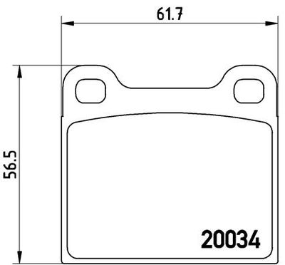 Комплект тормозных колодок, дисковый тормоз BREMBO P 59 001 для BMW 1502-2002