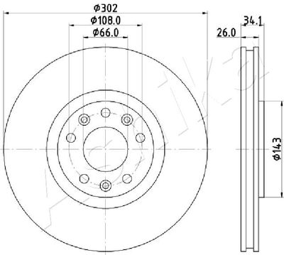 ASHIKA 60-00-0635 Тормозные диски  для PEUGEOT  (Пежо Ркз)