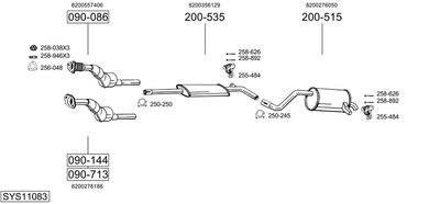 Układ wydechowy BOSAL SYS11083