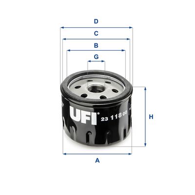 Масляный фильтр UFI 23.118.00 для RENAULT RODEO