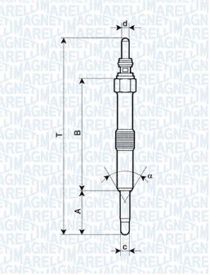 Свеча накаливания MAGNETI MARELLI 062900067304 для LAND ROVER DEFENDER