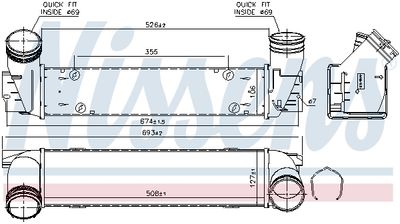 INTERCOOLER COMPRESOR NISSENS 96337 5