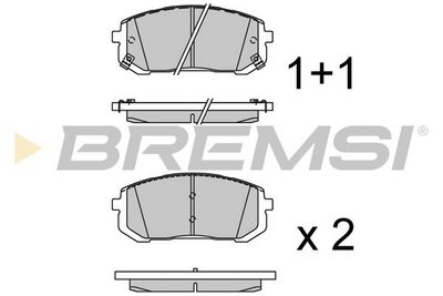 Brake pad set, disc brake