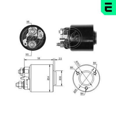 Elektromagnetický spínač, startér ERA 227383