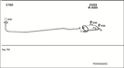 SISTEM DE ESAPAMENT WALKER PEK005620C
