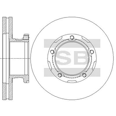 Тормозной диск Hi-Q SD2052 для KIA BONGO