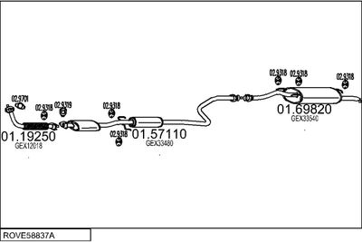 SISTEM DE ESAPAMENT MTS ROVE58837A013981