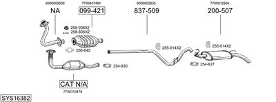 Układ wydechowy BOSAL SYS16382