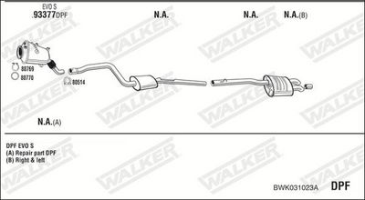 Изпускателна система WALKER BWK031023A