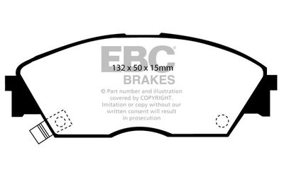 Комплект тормозных колодок, дисковый тормоз EBC Brakes DP2706 для HONDA PRELUDE