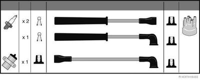 Zestaw przewodów zapłonowych HERTH+BUSS JAKOPARTS J5386012