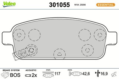 BREMSBELAGSATZ SCHEIBENBREMSE