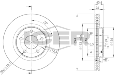 спирачен диск ICER 78BD4644-2