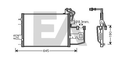 Конденсатор, кондиционер EACLIMA 30C61001 для VW CADDY