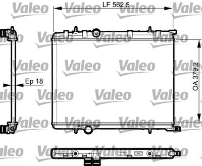 VALEO 735496 Радиатор охлаждения двигателя  для PEUGEOT PARTNER (Пежо Партнер)