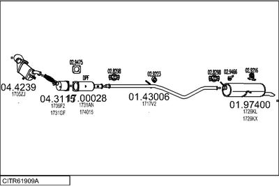 Układ wydechowy MTS CITR61909A018345