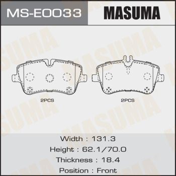 Комплект тормозных колодок MASUMA MS-E0033 для MERCEDES-BENZ C-CLASS