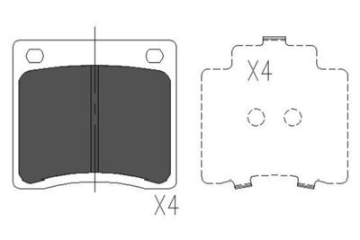 Комплект тормозных колодок, дисковый тормоз KAVO PARTS KBP-6568 для NISSAN 280ZX,ZXT