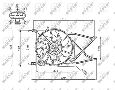 Вентилятор, охлаждение двигателя WILMINK GROUP WG1720674 для OPEL ZAFIRA