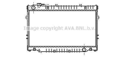 Радиатор, охлаждение двигателя AVA QUALITY COOLING TO2221 для TOYOTA LAND CRUISER