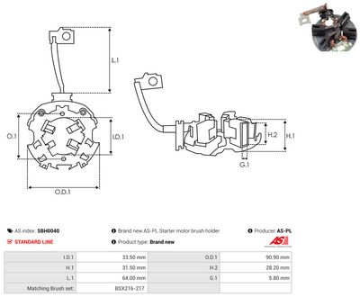 Vorschau Halter, Kohlebürsten Ansicht 2