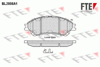 Комплект тормозных колодок, дисковый тормоз FTE 9010997 для SUZUKI SX4