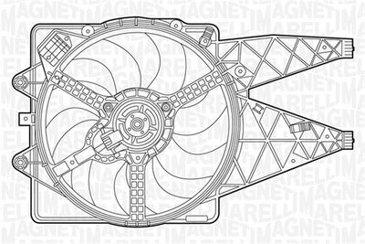 Вентилятор, охлаждение двигателя MAGNETI MARELLI 069422238010 для ABARTH GRANDE