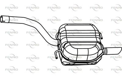Глушитель выхлопных газов конечный FENNO P72098 для VW PASSAT